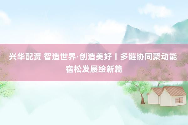 兴华配资 智造世界·创造美好丨多链协同聚动能 宿松发展绘新篇