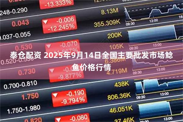 泰仓配资 2025年9月14日全国主要批发市场鲶鱼价格行情